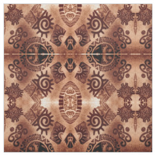 Tissu Motif Brown de Pictographe sud-ouest