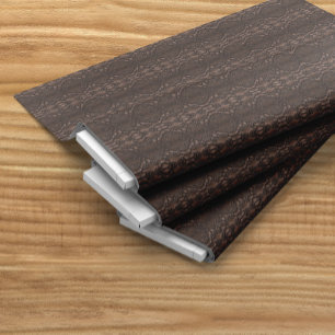 Tissu Motif Brown en cuir baroque Faux