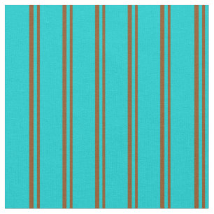 Tissu Motif Brown et bleu turquoise foncé