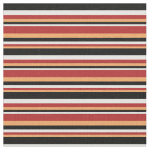 Tissu Motif Brown, rouge, blanc et noir
