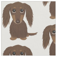 Motif brun chocolat à cheveux longs mignon de