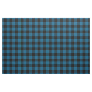 Tissu Motif Carré de Tartan en bleu noir