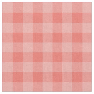 Tissu Motif Carreaux Gingham Corail Chic