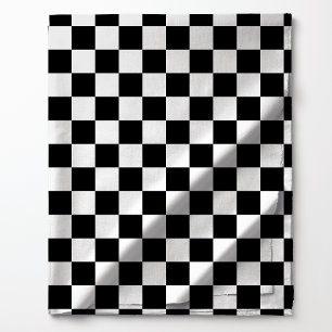 Tissu Motif carreaux noir et blanc classique