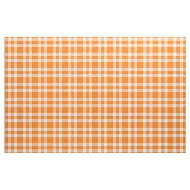 Tissu Motif carreaux orange blanc (Yard)
