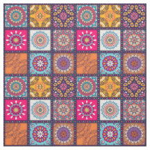 Motif carrelé floral de mandala spirituel