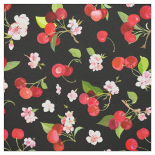 Tissu Motif cerise 2