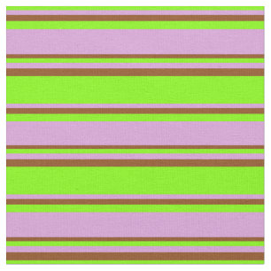 Tissu Motif Chartreuse, Plum et Brown