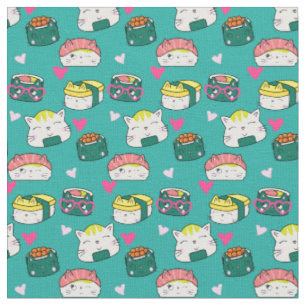 Tissu Motif Chat Lucky