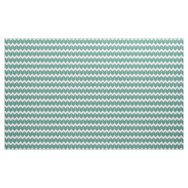 Tissu Motif Chevron blanc turquoise et off (Yard)