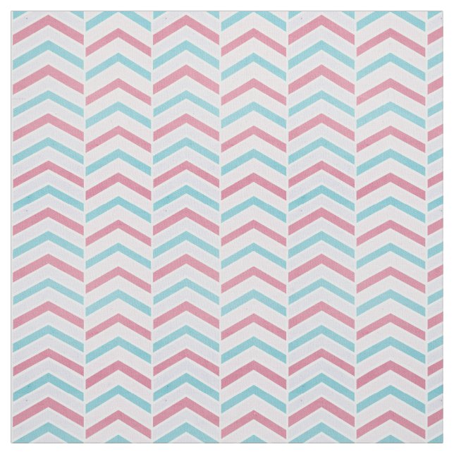Tissu Motif Chevron Faded Cerise et Bleu (Échantillon)