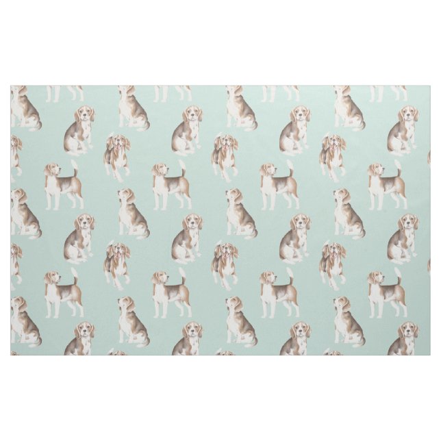 Tissu Motif chiot Beagle mignon (Fat Quarter)