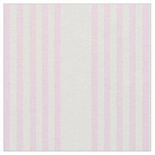 Tissu Motif cinq rayures pêche et crème