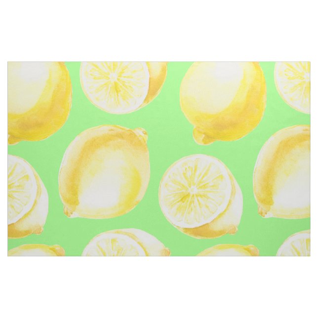 Tissu Motif citrons aquarelle (Fat Quarter)