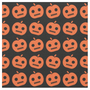 Tissu Motif Citrouille d'Halloween