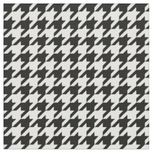 Tissu Motif classique en Houndstooth : Noir & Blanc Vint
