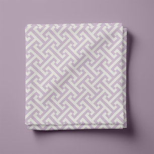 Tissu Motif Clé Grec Violet Lilas