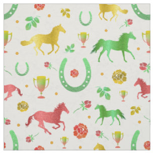 Tissu Motif coloré de partie de jour de Derby de course
