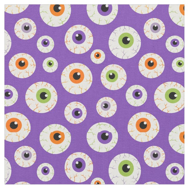 Tissu Motif coloré Halloween Eyeballs (Fermer)