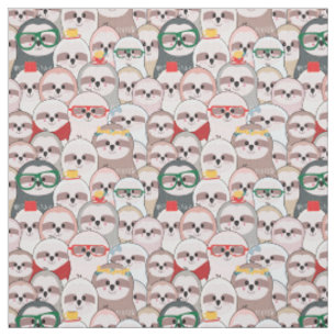 Tissu Motif comique de paresse