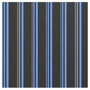 Tissu Motif Cornouailles bleu et noir