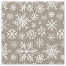 Motif Cosy Chic Mocha Winter Snowflakes