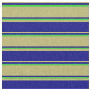 Tissu Motif couleur kaki foncé, bleu et vert citron