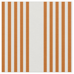 Tissu Motif couleur orange brun et beige cinq rayures