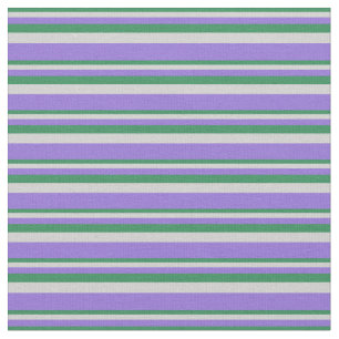Tissu Motif couleur vert mer, gris clair et violet