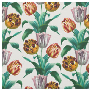 Tissu Motif couleur Vintage Aquarelle Tulip Fleurs