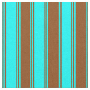Tissu Motif Cyan et Brown de bandes de couleur