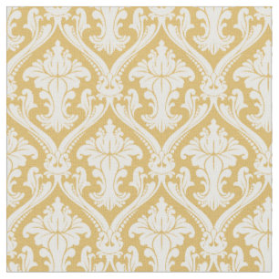 Tissu Motif damassé baroque or tendance