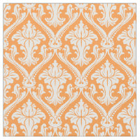 Motif damassé baroque orange tendance