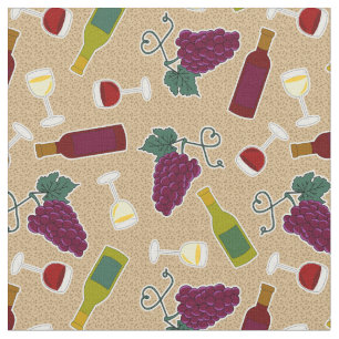 Tissu Motif d'amateur de vin