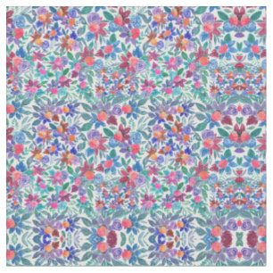 Tissu Motif d'aquarelle aux fraises florales