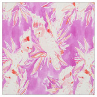 Motif d'aquarelle de cacatoès rose de COCKATUDE