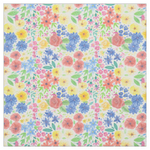 Tissu Motif d'aquarelle florale