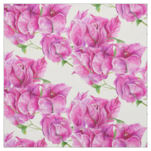 Tissu motif d'aquarelle rose fleuri