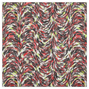 Tissu Motif d'art sur les pinceaux verts de la chaux rou