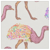 Motif d'autruche peint par aquarelle