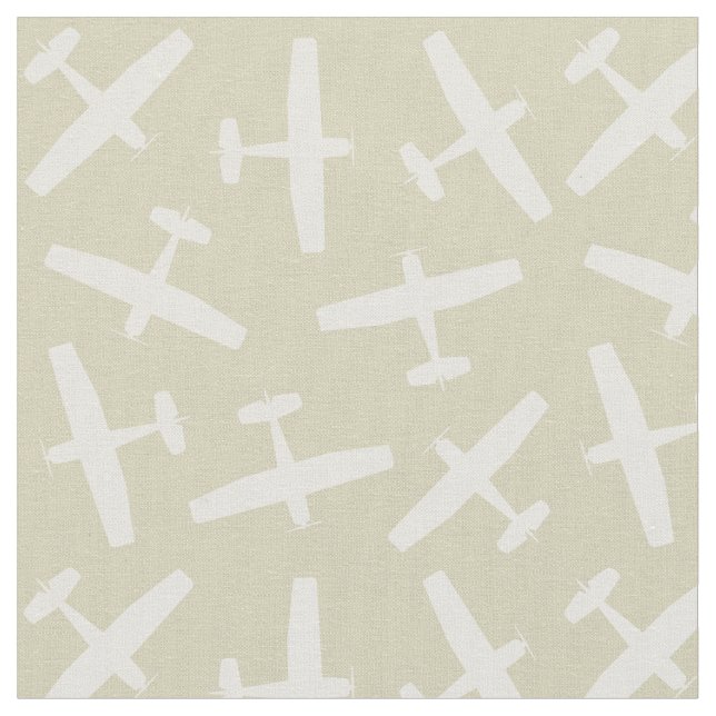 Tissu Motif d'avion élégant Khaki (Fermer)