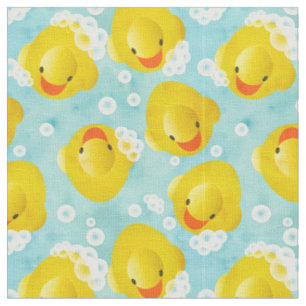 Tissu Motif de bain canards en caoutchouc