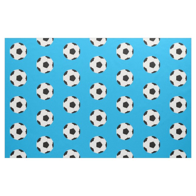 Tissu Motif de balles de football sur Bleu Bleu Lumineux (Fat Quarter)