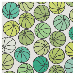 Tissu Motif de basket-ball coloré