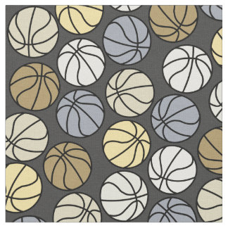Tissu Motif de basket-ball coloré