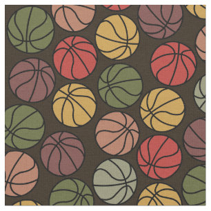 Tissu Motif de basket-ball coloré