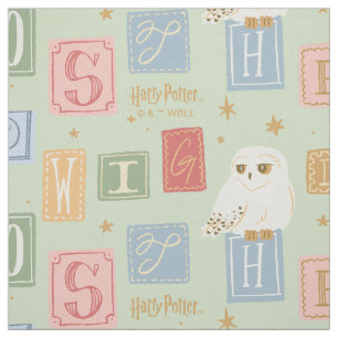 Tissu Motif de bloc de lettres de Hedwig Post