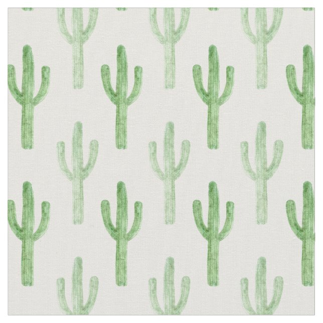 Tissu Motif de cactus d'aquarelle (Fermer)