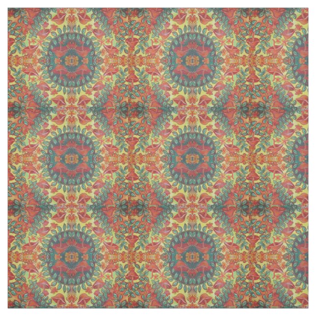 Tissu motif de champignon de nature (Échantillon)