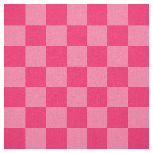 Tissu Motif de Checker rose clair et chaud Textile (Échantillon)